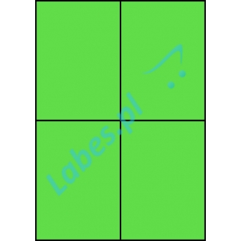 Etykiety A4 kolorowe 105x148 – zielone
