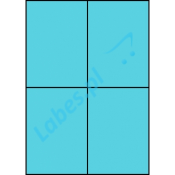Etykiety A4 kolorowe 105x148 – niebieskie