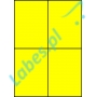 Etykiety A4 kolorowe 105x148 – żółte
