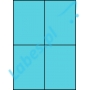 Etykiety A4 kolorowe 105x148 – niebieskie