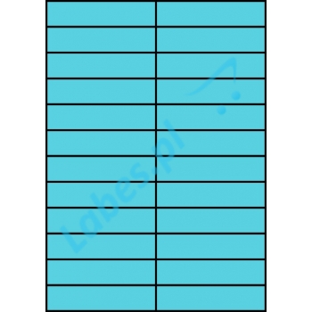 Etykiety A4 kolorowe 105x24,75 – niebieskie