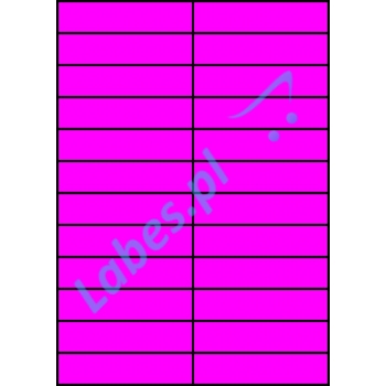 Etykiety A4 kolorowe 105x24,75 – różowe