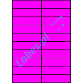 Etykiety A4 kolorowe 105x29,7 – różowe
