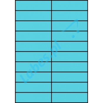 Etykiety A4 kolorowe 105x29,7 – niebieskie