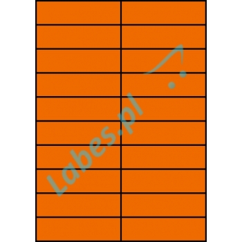 Etykiety A4 kolorowe 105x29,7 – pomarańczowe