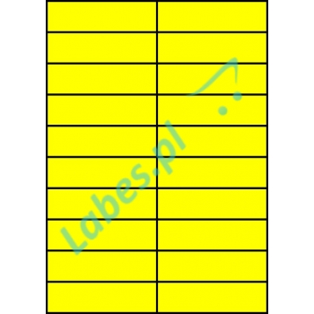 Etykiety A4 kolorowe 105x29,7 – żółte