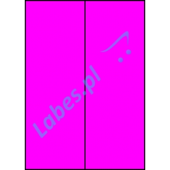 Etykiety A4 kolorowe 105x297 – różowe