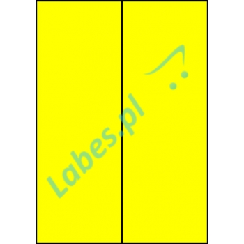 Etykiety A4 kolorowe 105x297 – żółte