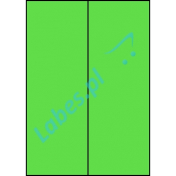 Etykiety A4 kolorowe 105x297 – zielone