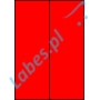 Etykiety A4 kolorowe 105x297 – czerwone