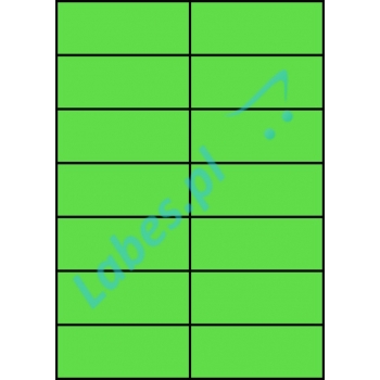 Etykiety A4 kolorowe 105x42,4 – zielone