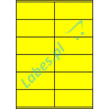 Etykiety A4 kolorowe 105x48 – żółte