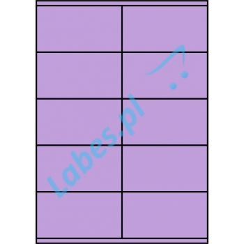 Etykiety A4 kolorowe 105x57 – fioletowe