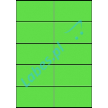 Etykiety A4 kolorowe 105x59,4 – zielone