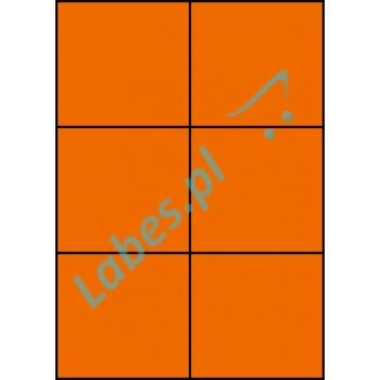 Etykiety A4 kolorowe 105x99 – pomarańczowe