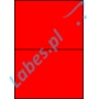 Etykiety A4 kolorowe 210x148 – czerwone