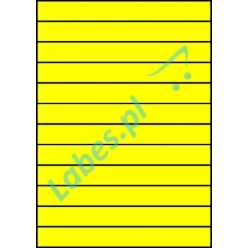 Etykiety A4 kolorowe 210x24,75 – żółte