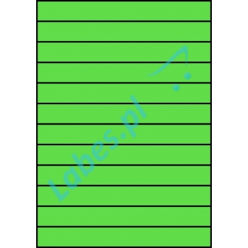Etykiety A4 kolorowe 210x24,75 – zielone