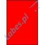 Etykiety A4 kolorowe 210x297 – czerwone