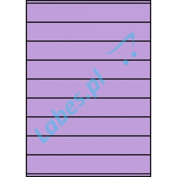 Etykiety A4 kolorowe 210x32 – fioletowe