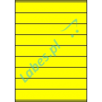 Etykiety A4 kolorowe 210x32 – żółte