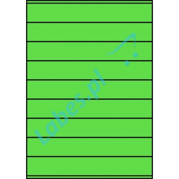 Etykiety A4 kolorowe 210x32 – zielone