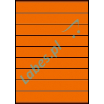 Etykiety A4 kolorowe 210x32 – pomarańczowe
