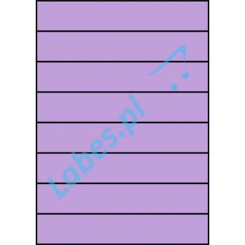 Etykiety A4 kolorowe 210x37 – fioletowe