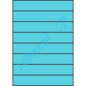 Etykiety A4 kolorowe 210x37 – niebieskie