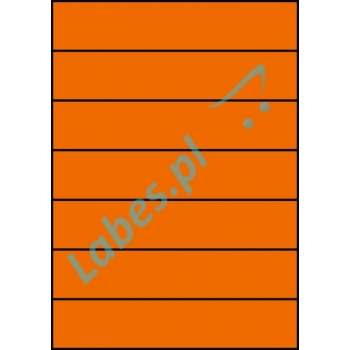 Etykiety A4 kolorowe 210x42,4 – pomarańczowe