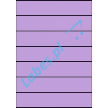 Etykiety A4 kolorowe 210x42,4 – fioletowe