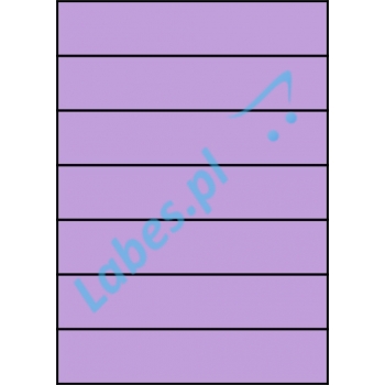 Etykiety A4 kolorowe 210x42,4 – fioletowe