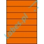 Etykiety A4 kolorowe 210x42,4 – pomarańczowe