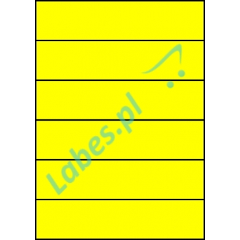 Etykiety A4 kolorowe 210x49,5 – żółte