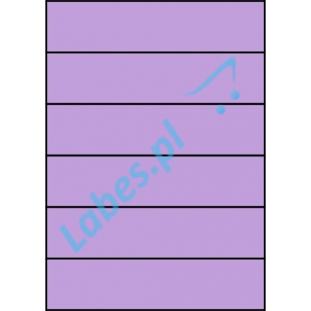 Etykiety A4 kolorowe 210x49,5 – fioletowe