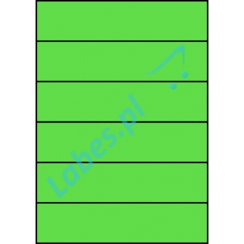Etykiety A4 kolorowe 210x49,5 – zielone