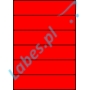 Etykiety A4 kolorowe 210x49,5 – czerwone