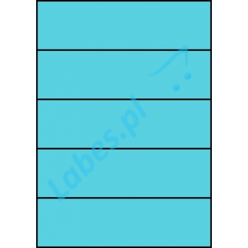 Etykiety A4 kolorowe 210x59,4 – niebieskie