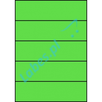 Etykiety A4 kolorowe 210x59,4 – zielone