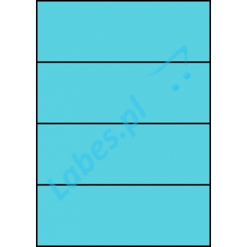 Etykiety A4 kolorowe 210x74 – niebieskie
