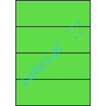 Etykiety A4 kolorowe 210x74 – zielone