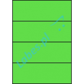 Etykiety A4 kolorowe 210x74 – zielone