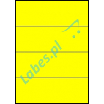 Etykiety A4 kolorowe 210x74 – żółte