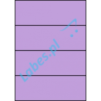 Etykiety A4 kolorowe 210x74 – fioletowe