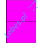 Etykiety A4 kolorowe 210x74 – różowe