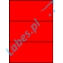 Etykiety A4 kolorowe 210x99 – czerwone