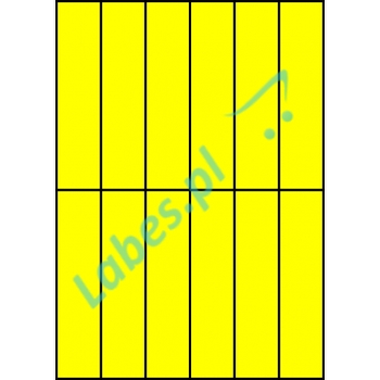 Etykiety A4 kolorowe 35x148 – żółte