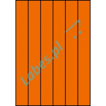 Etykiety A4 kolorowe 35x297 – pomarańczowe
