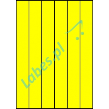 Etykiety A4 kolorowe 35x297 – żółte