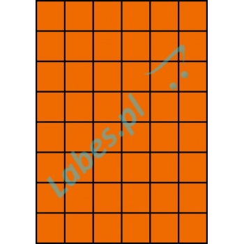 Etykiety A4 kolorowe 35x37 – pomarańczowe